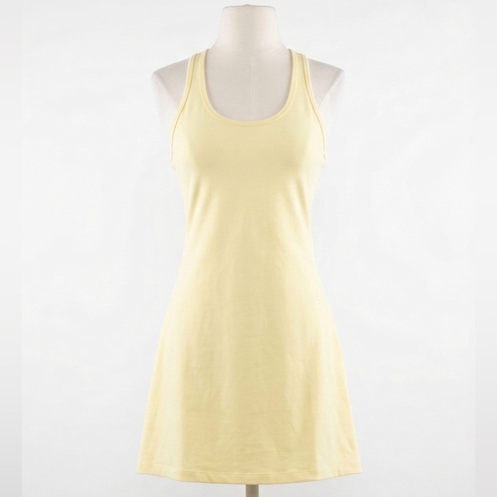 TNA Pale Yellow Racerback Mini Dress